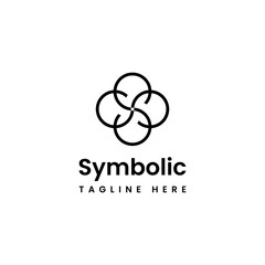 Logo design letters S. Abstract forming a circle shape. Vector template