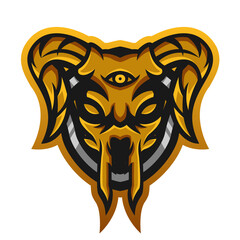 Esport logo character design with transparentn background