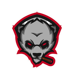 Esport logo character design with transparentn background