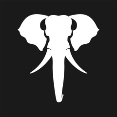 Vintage elephant head logo design.