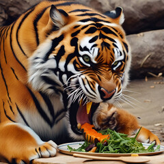 tiger eat