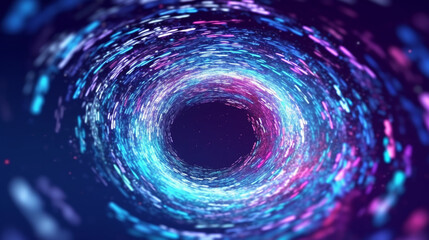 3d abstract blue and purple particles vortex design digital light glow particle tornado background seamless looping