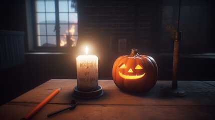 Cute background design for Halloween. Generative ai