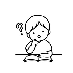 授業中考える男の子