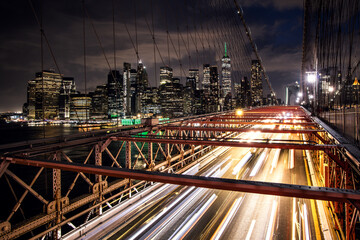 Fototapeta na wymiar Manhattan skyline in New York at night