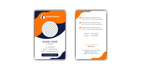 Id Card Design Template for Employee and Office Staff