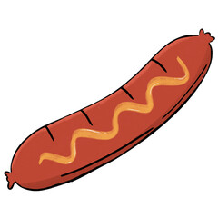 hot dog cartoon
