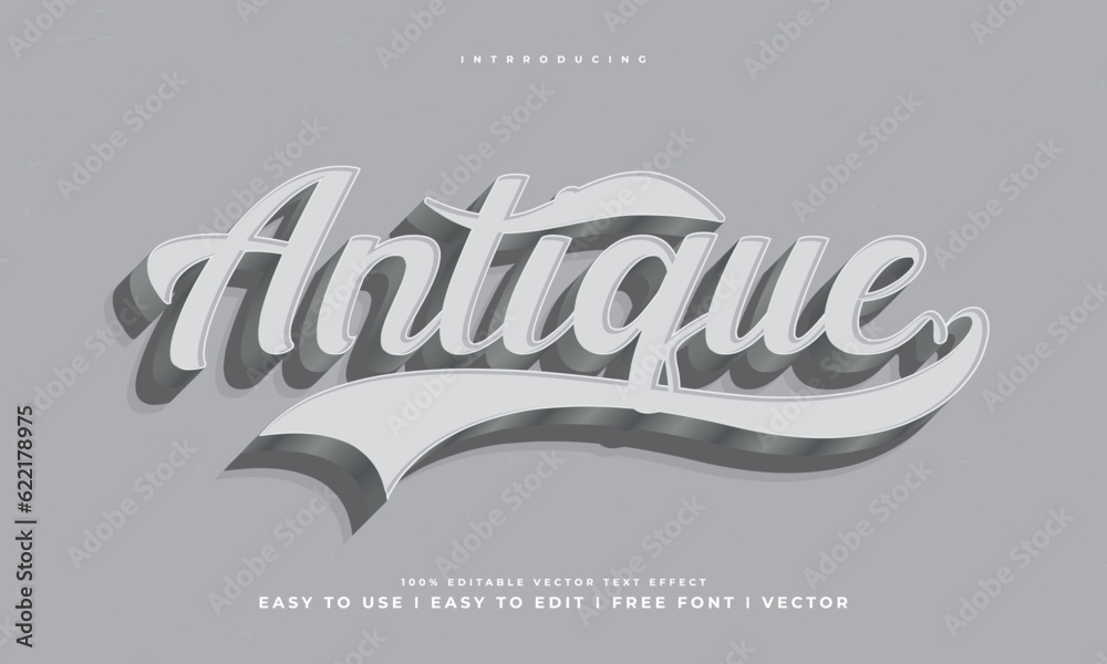 Fototapete vintage retro editable text effect alphabet font typography typeface
