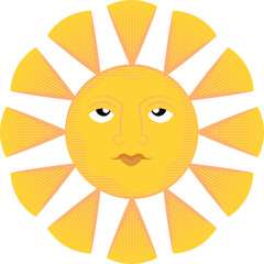 sun cartoon character vector image