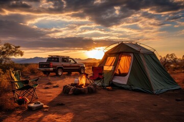 Camping In White Tank State Park, Generative AI