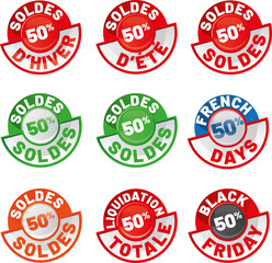 Fototapeta premium stickers SOLDES à -50% 