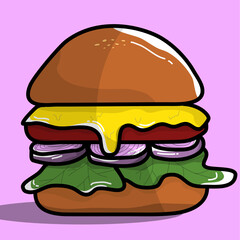 hamburger illustration for you