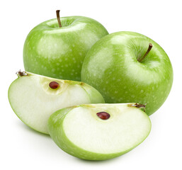 Green apple isolated on white background