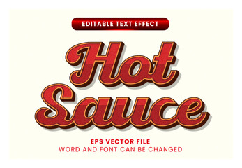 Hot sauce 3d retro vintage style 3d editable text effect