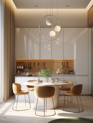 Modern and contemporary kitchen design with LED and sleek design