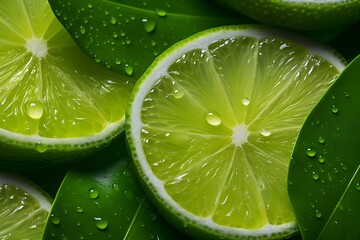 Fototapeta na wymiar Photo of fresh lime slices