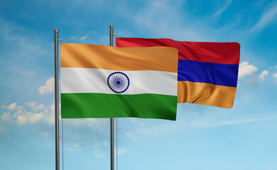 Armenia and India flag