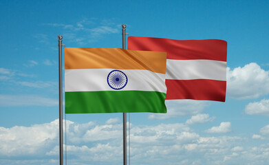 Austria and India flag