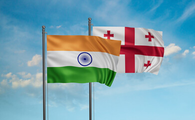 Georgia and India flag