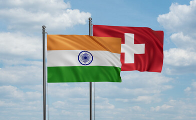 Switzerland and India flag