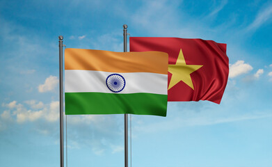 Vietnam and India flag