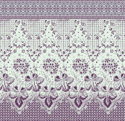 Textile and digital seamless lace pattern vector design 