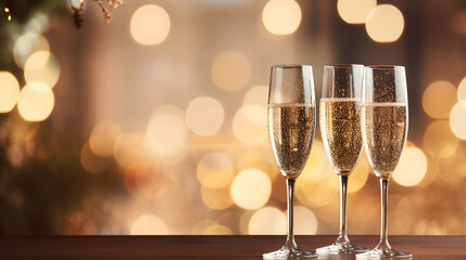 The allure of champagne, with its effervescent fizz and shimmering bubbles. Generative AI