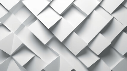 3d white abstract geometric pattern background