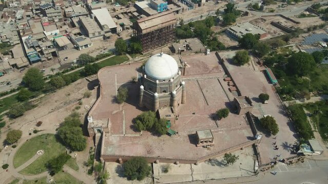 Aerial view of Multan city in Punjab, Pakistan. Multan is Pakistan's seventh-largest city as per the census