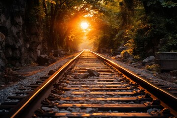 Train Track Natural Light, Generative AI