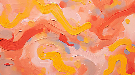 A Bright Orange Colourful Abstract painting background