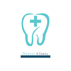 Free vector logo dental clinic template design