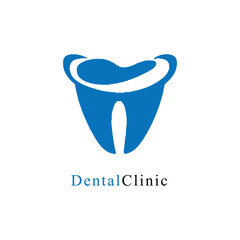 Free vector modern logo of a dental clinic