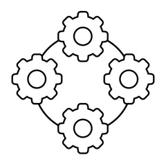 Automated system icon vector. Function settings illustration sign. Editable symbol. Development logo.