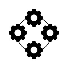 Automated system icon vector. Function settings illustration sign. Editable symbol. Development logo.