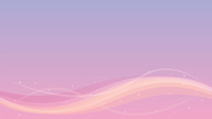 キラキラ輝くピンクと紫のウェーブのベクター背景画像