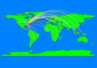 Naklejka premium Vibrant Athens, United States of America map - Export concept map for Athens, United States of America on World map. Suitable for export concepts.