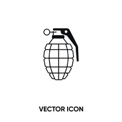 Grenade vector icon . Modern, simple flat vector illustration for website or mobile app.Bomb symbol, logo illustration. Pixel perfect vector graphics	