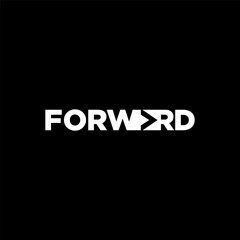 Forward typhography logo vector illustration