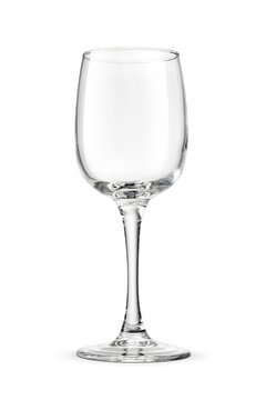 One empty clean wine glass. isolated. Transparent PNG image.