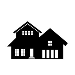House glyph icon. Vector silhouette of building isolated on white