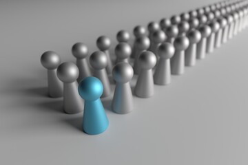 Leader of group. Leadership and teamwork concept