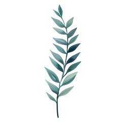 watercolor natural leaf, ai generative