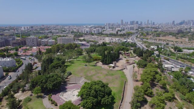 Tel Giborim park and the The old pillbox structure, since the British Mandatory 1917-1948, Holon