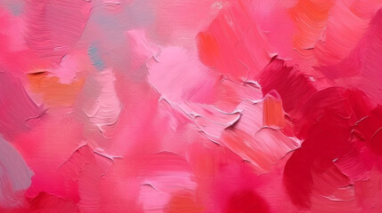 Abstract background brush oil painting beautiful color red pink