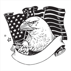 american eagle black white