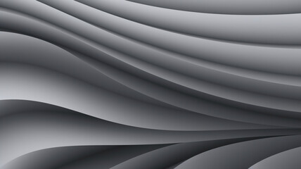 Abstract background of gradient curves in gray colors