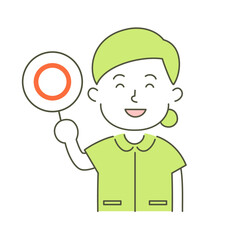 woman, nurse, medical care, ok, good, simple, simple substance, human, illustration, vector, smile