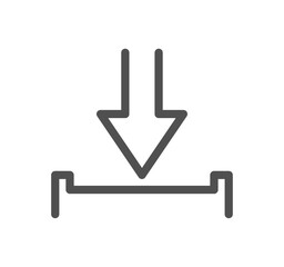 Interface arrows related icon outline and linear vector.
