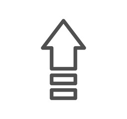 Interface arrows related icon outline and linear vector.